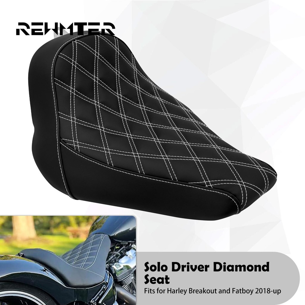 ไดร์เวอร์เพชรสีขาวที่นั่งเดี่ยว Fit สําหรับ Harley Short Fender Breakout 18-23