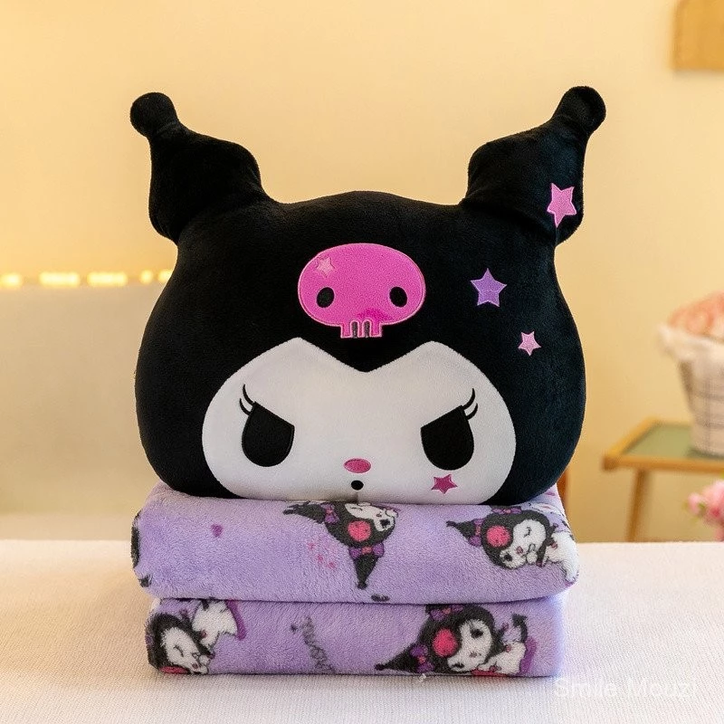 หมอนกอดที่นิยมในโลกออนไลน์หมอนอิงแบบใช้คู่หมอนอิงข้างเตียงสาวนอน Kuromi พักกลางวันของขวัญปีศาจน้อยสำหรับสาวๆ