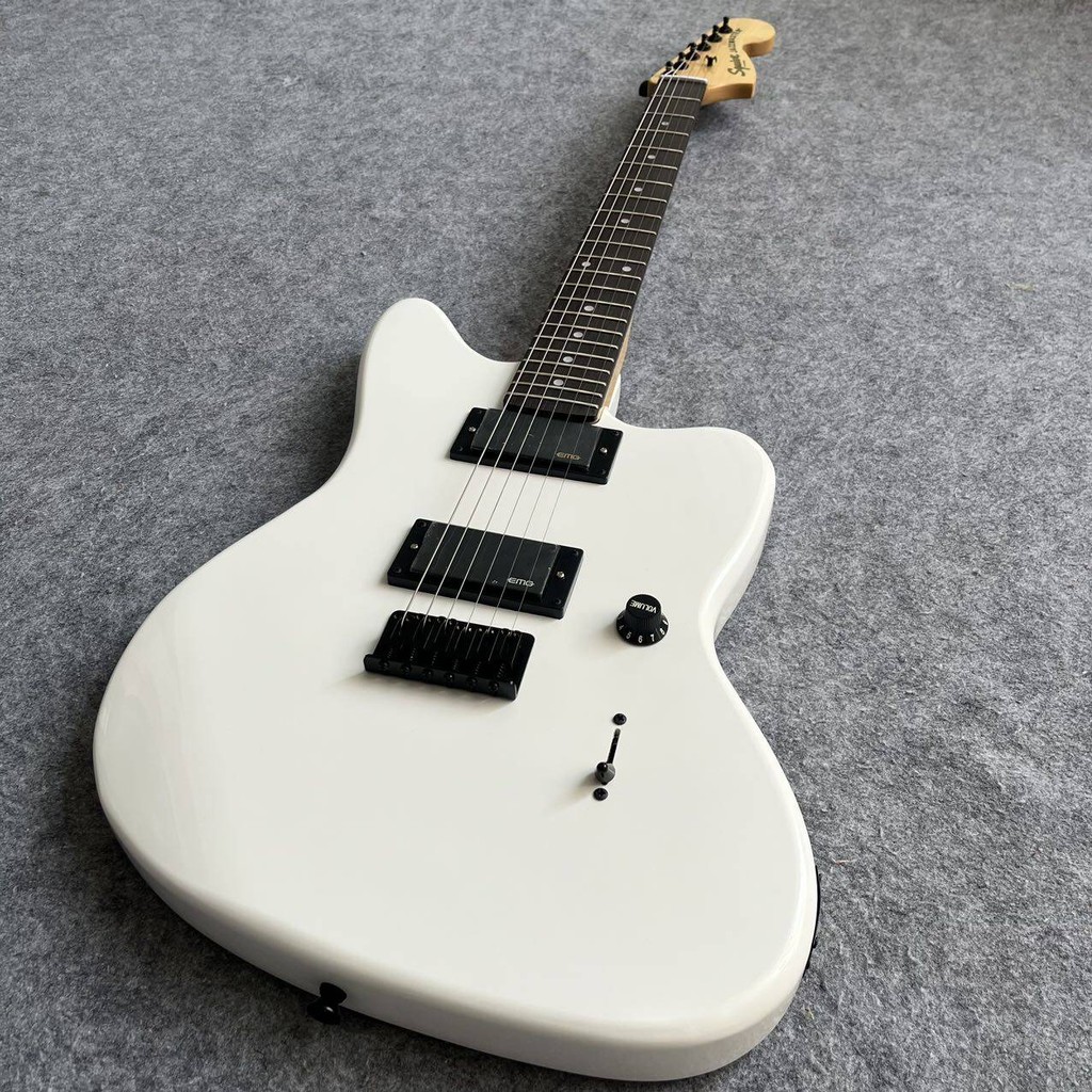 Fender Squier Jazzmaster EMG Pickup White Body กีตาร์มืออาชีพ