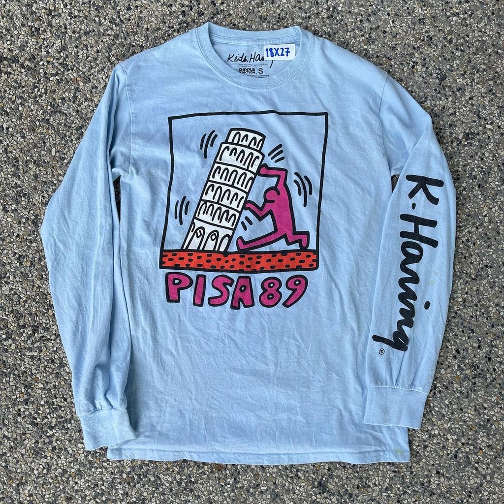 American Street Artist Series Keith Haring Keith Haring Design Niche เสื้อยืดแขนยาว