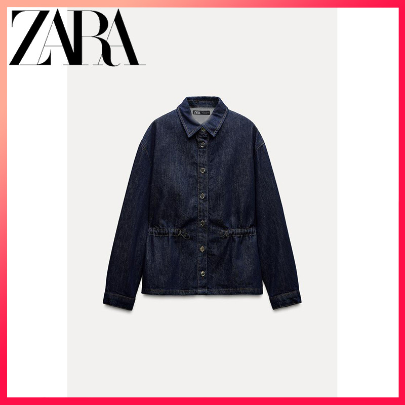 ZARA ซาร่า ใหม่ผู้หญิงปรับเอวแจ็คเก็ตยีนส์แจ็คเก็ต