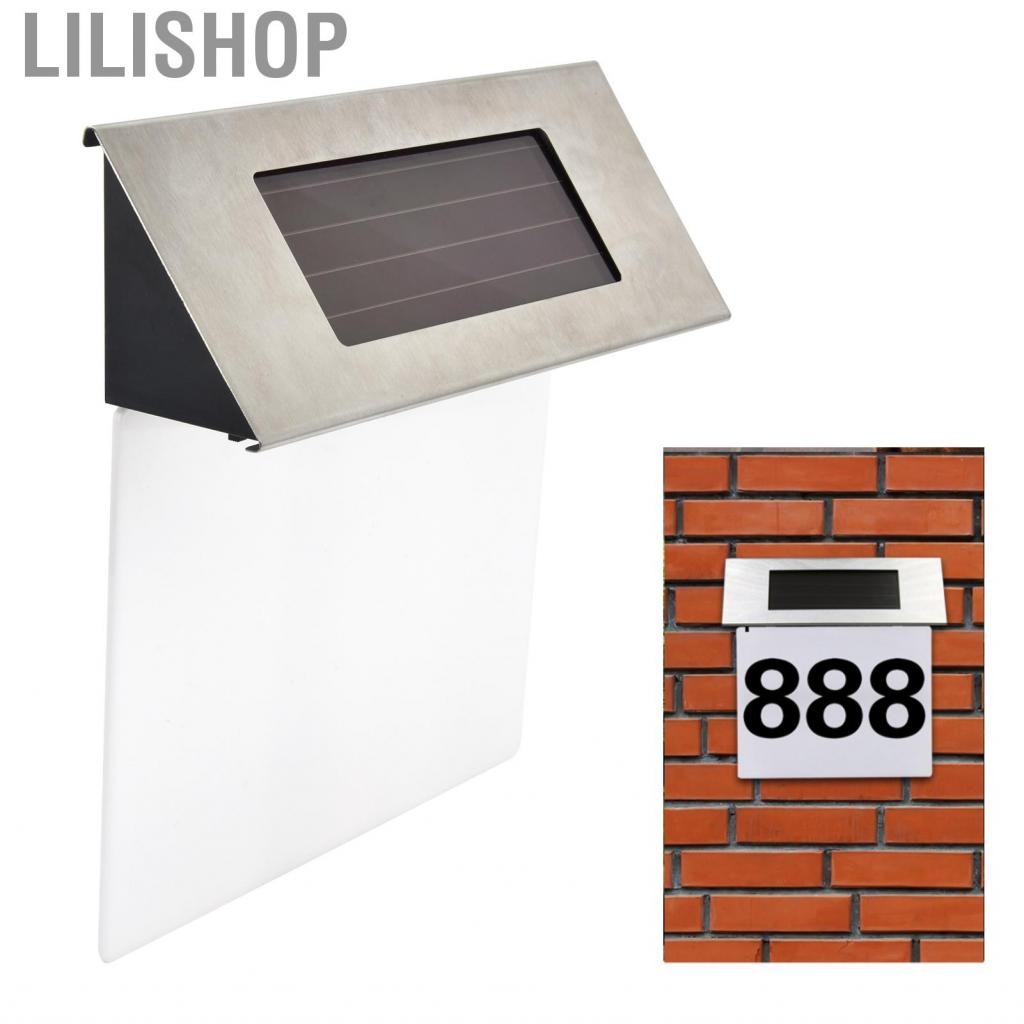Lilishop ป้ายบ้านเลขที่พลังงานแสงอาทิตย์สแตนเลส LED ที่อยู่ Light Yard Farms