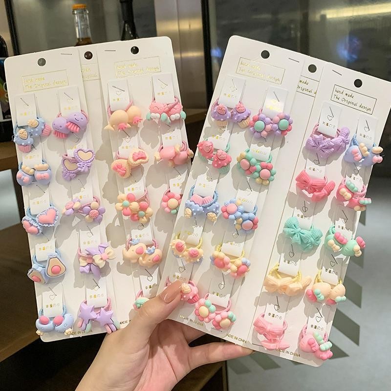 40ชิ้นเด็กเกาหลีมินิเชือกผมน่ารักสาวเจ้าหญิงดอกไม้โบว์ความยืดหยุ่นยางรัดเด็กอุปกรณ์ผม