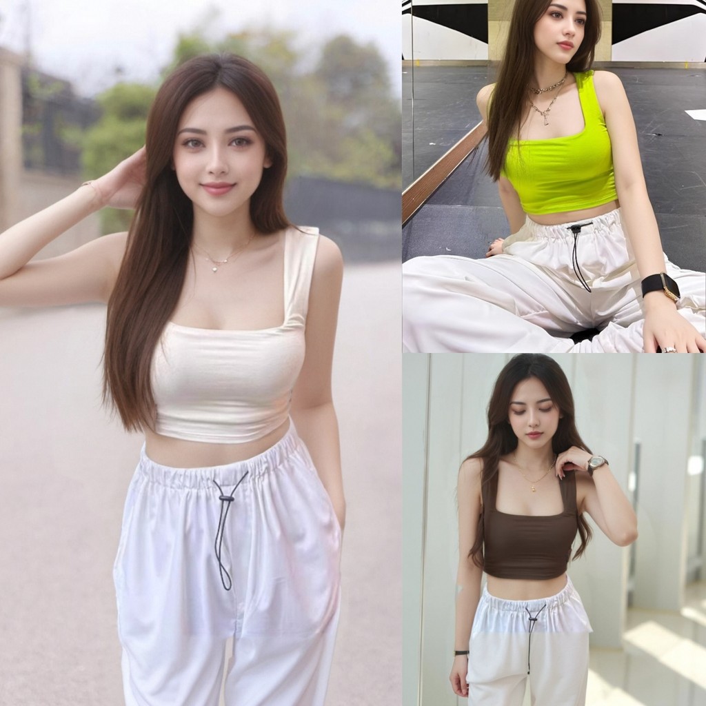 เสื้อยืดทรงสี่เหลี่ยมแขนกุดสำหรับผู้หญิง เพิ่มความเซ็กซี่ให้กับคุณในฤดูร้อนที่แสนสดใส