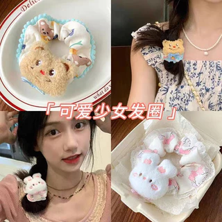 2024 น่ารักเนยหมีผูกผมผูกผมผูกหัวการ์ตูน