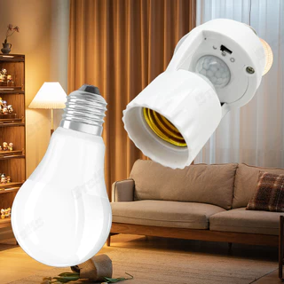 ขั้วหลอดไฟอัจฉริยะ 220V/AC E27 เซ็นเซอร์ตรวจจับการเคลื่อนไหว สว่างโดยอัตโนมัติInfrared sensor 5W 7W 9W 13W 15W 18W 24W