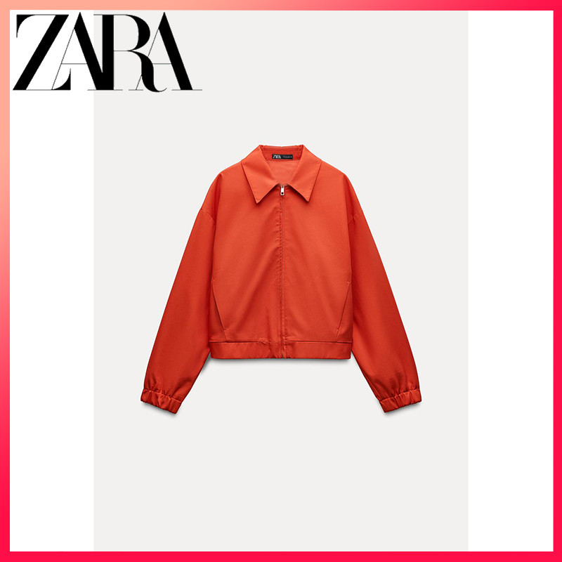 ZARA ซาร่า สินค้าใหม่ เสื้อแจ็คเก็ตกระเป๋าซิปผู้หญิง