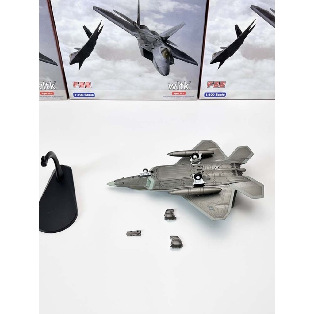 Vivi ของเล่น1/100 F-22 F22 Raptor Fighter เครื่องบินรุ่นทหารจำลองผลิตภัณฑ์สำเร็จรูปเครื่องประดับของเล่นโลหะ ojav