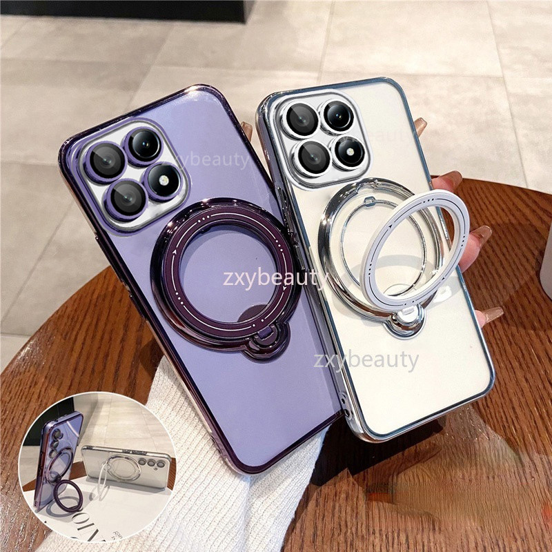 ปลอกสําหรับ Xiaomi 14T Pro 5G 2024 เคสโทรศัพท์กันกระแทกใสนุ่ม TPU Edge สําหรับ Mi 14T 14TPro Mi14T Mi14TPro Mi14 14Pro Mi14 14 14 พร้อมแหวนผู้ถือวงเล็บกลับกรณี