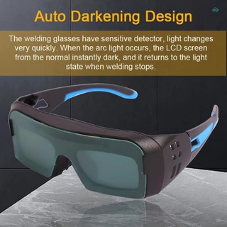 Goggles Solar Auto Darkening แว่นตาเชื่อมความปลอดภัยป้องกันช่างเชื่อมแว่นตาอาร์กอน Arc แว่นตาไฟฟ้าปฏิบัติตายูทิลิตี้เครื่องมือเชื่อม