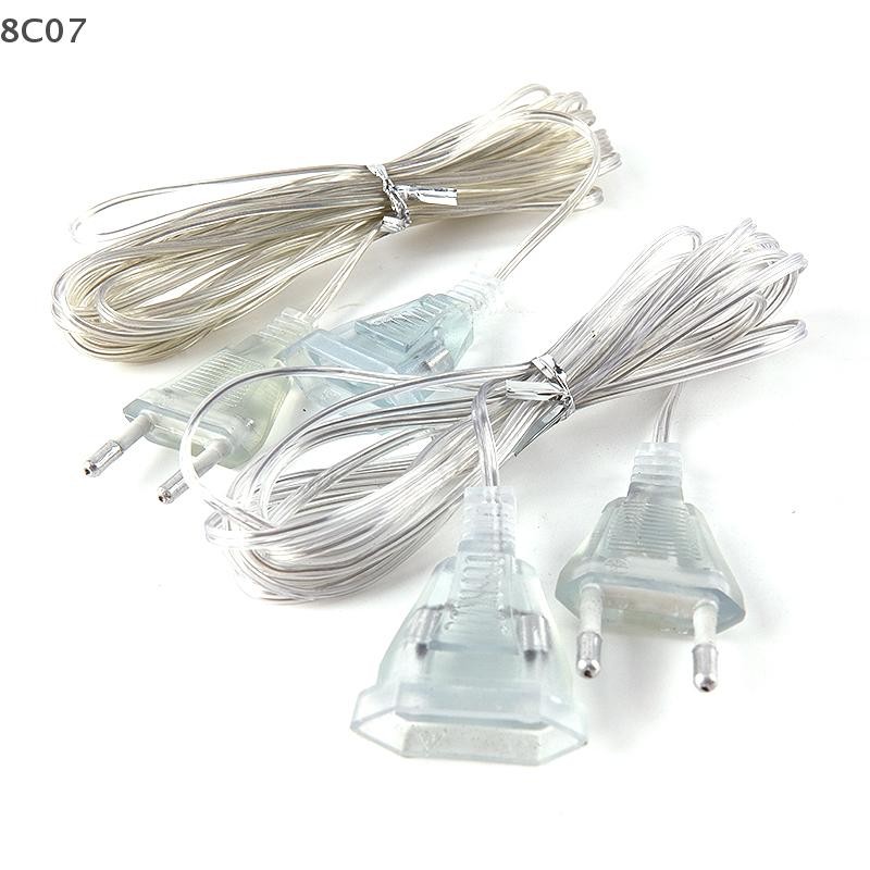 〔8C07〕 ปลั๊กสายเคเบิล สายไฟ Led โปร่งใส ส่วนขยาย สายไฟมาตรฐาน 〔8C〕