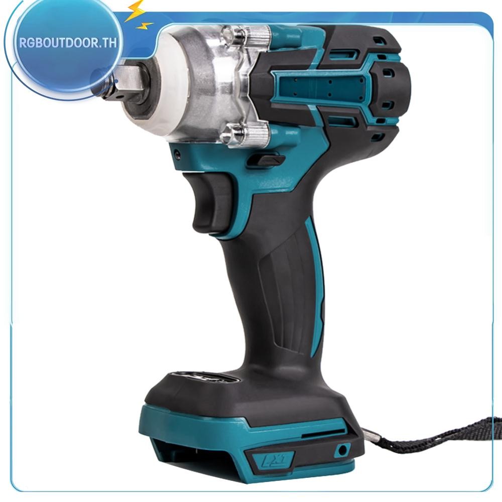 จัดส่งในกรุงเทพฯ ประแจไร้สาย Max 520Nm ไขควงไฟฟ้าสําหรับแบตเตอรี่ Makita (สีน้ําเงิน)