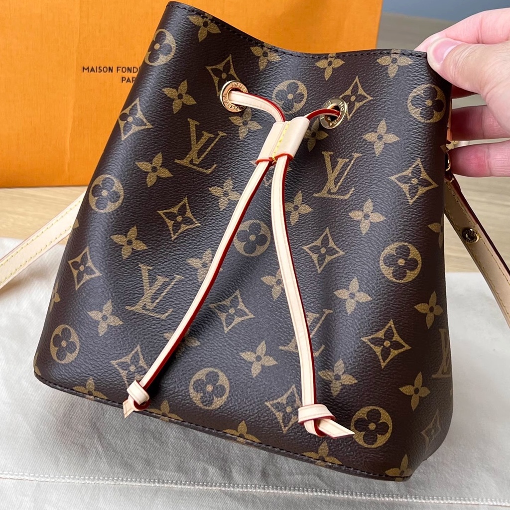 Lv Louis Vuitton กระเป๋าผู้หญิง NEONOE Presbyopic BB Medium Drawstring Bucket Bag Shoulder Messenger