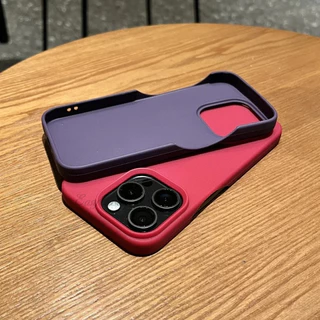 หรูหราสีทึบซิลิโคนอ่อนนุ่มเคสโทรศัพท์สําหรับ iphone 16 15 14 13 12 11 pro max 14 15 16 plus Frameless Cooling cover ใหม่