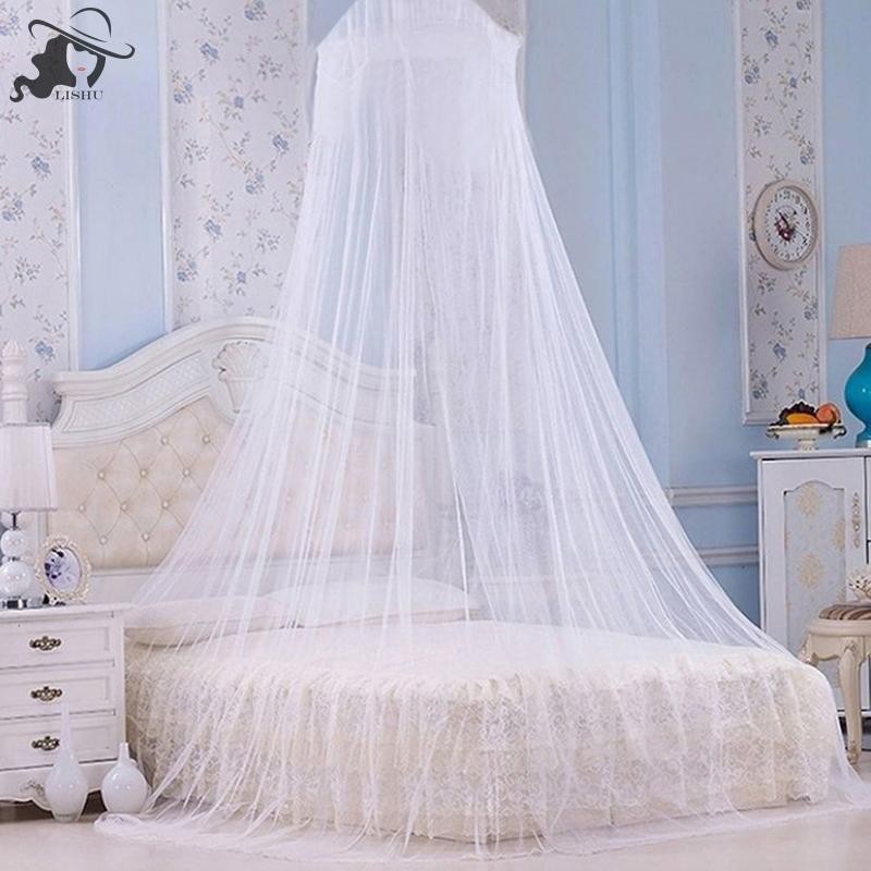Lishu มุ้งกันยุงสําหรับเตียง Canopy ขนาดใหญ่โดมมุ้งกันยุงแขวนเตียงสุทธิเต็นท์แขวน Fly แมลงโดมเต็นท์ผ้าปูที่นอน th