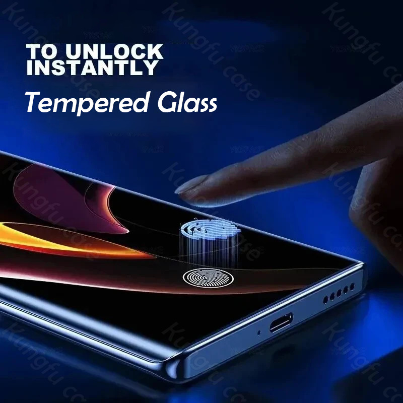 2in1 สําหรับลายนิ้วมือปลดล็อคกระจกนิรภัยสําหรับ Xiaomi Poco F8 Pro Ultra PocoF8 F8Pro F8Ultra 5G 3D Protector เต็มหน้าจอฝาครอบหน้าจอ HD เลนส์ป้องกันฟิล์ม - รูปที่ 2