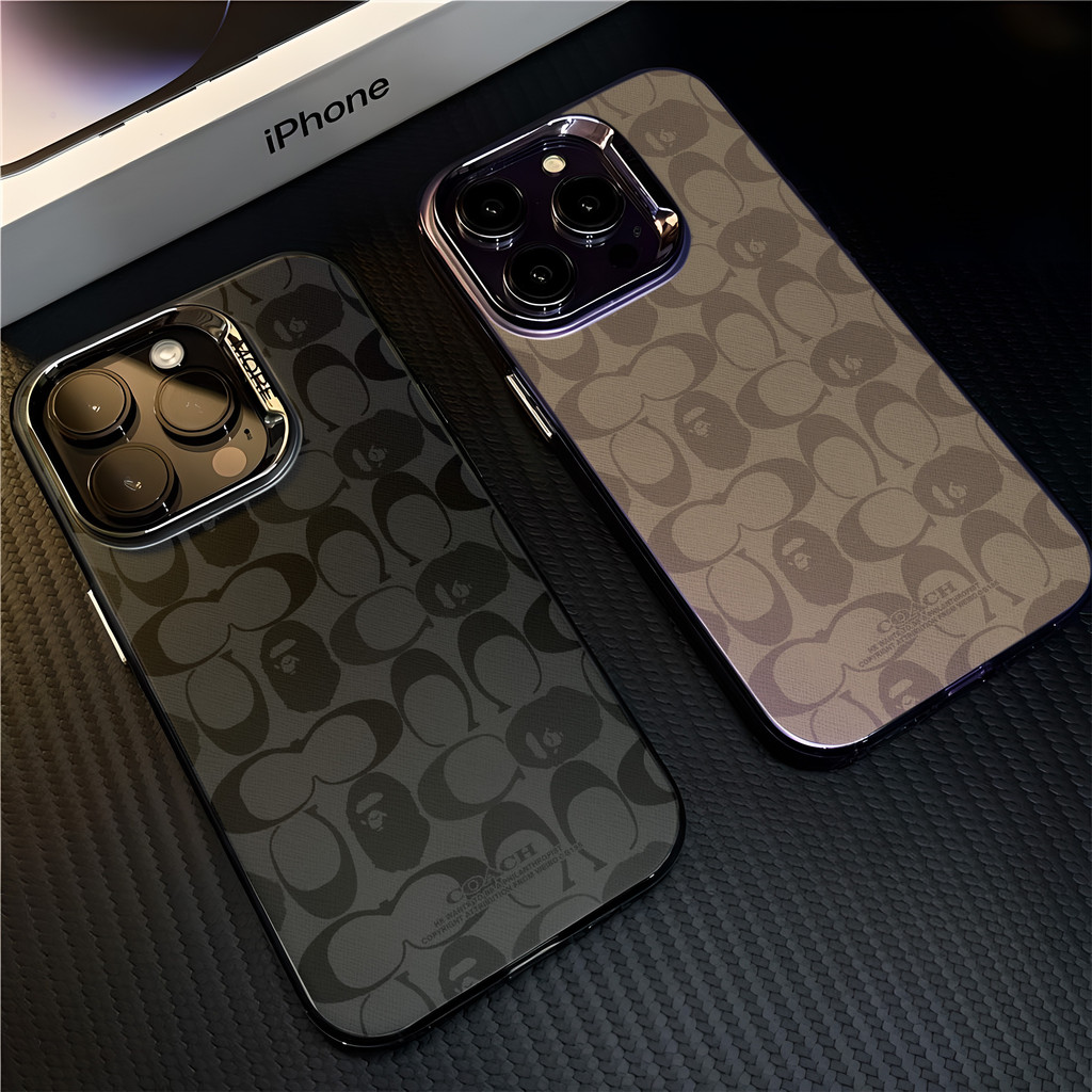 bape หรูหรา แฟชั่น เคสสําหรับiphone 15 Pro Max 16 14 XR 13 11 12 Pro Max 8 7 6 6S Plus X Xs Max Se 2020 13 12 11 แฟชั่นชุบโลหะCool Creativeแบรนด์อินเทรนด์เคสซิลิโคนอ่อนนุ่ม