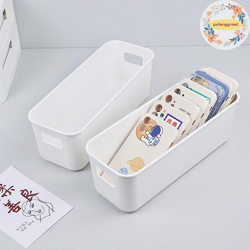 Pufanggreat Simple Desktop โทรศัพท์มือถือกรณีกล่องเก็บ al เครื่องสําอาง Organizer กล่องขนาดใหญ่ความจุ Sundries ตะกร้าเก็บ TH