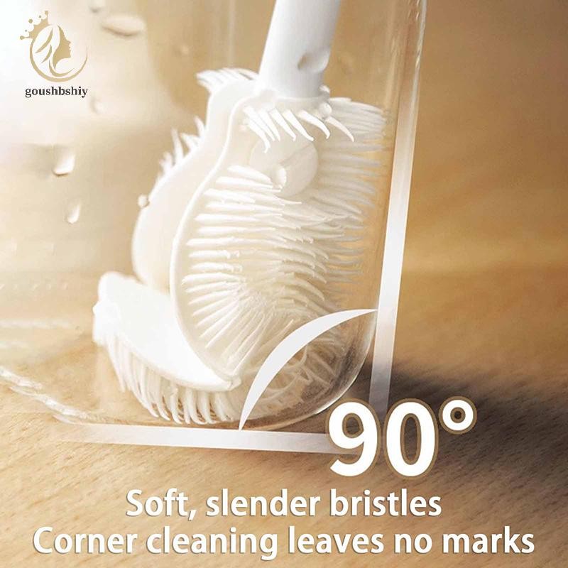 [GOOY] Bendable Cleaning Brush Cup Scrubber Glass Cleaner เครื่องมือทําความสะอาดห้องครัว Long Handle Drink Bottle Glass Cup Cleaning Brush TH