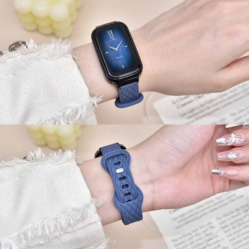 รูปแบบหนังสายรัดซิลิโคนสําหรับ Xiaomi Mi Band 9 Active Smart Band 9 Active Replacement Sport Band สายรัดข้อมือสร้อยข้อมือ Redmi Smart Band 3 อุปกรณ์เสริม - รูปที่ 3