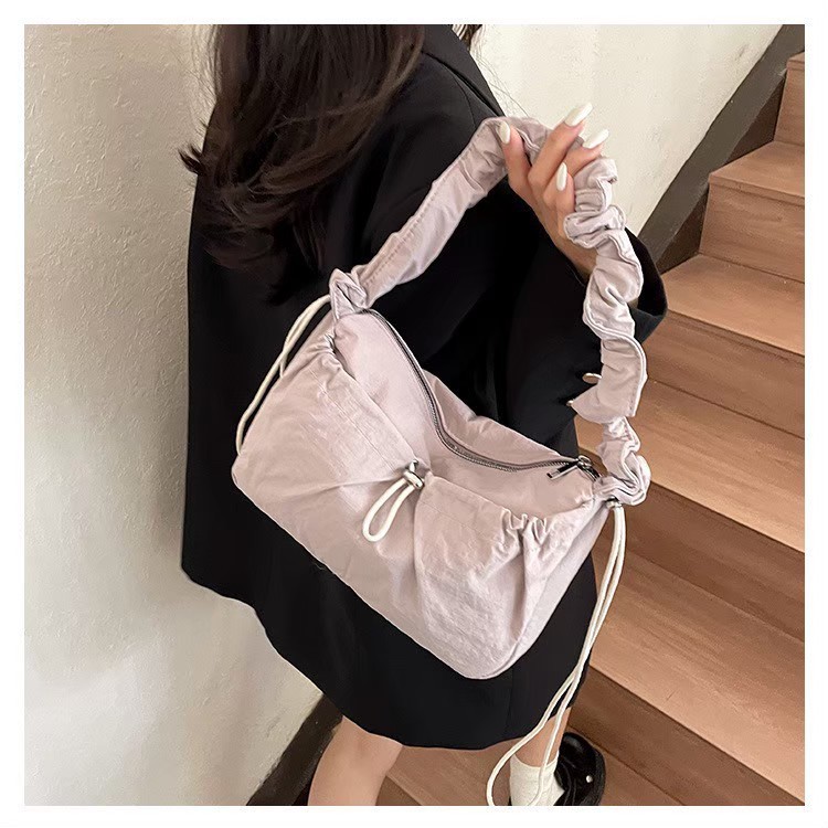 AJAYGNA1991 กระเป๋าสะพาย กระเป๋าผู้หญิง สีพาสเทล จุของได้เยอะ งานหนังเทียม BAG-NKS