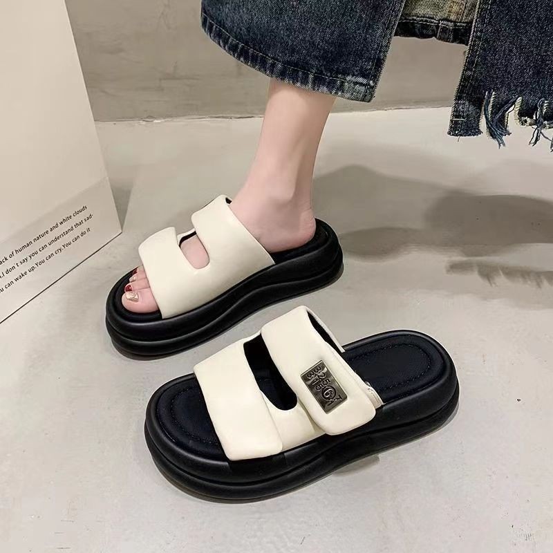 รองเท้าแตะเย็น Flip-flops รองเท้าชายหาดสไตล์ใหม่กันลื่นริมทะเลแฟชั่น