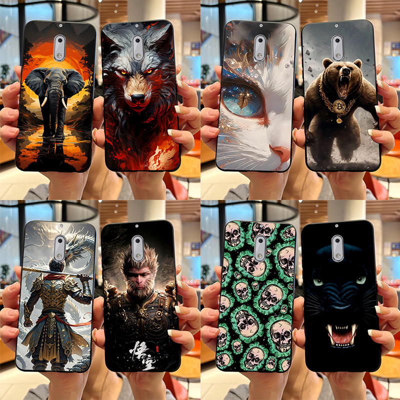สําหรับ Nokia 6 Nokia6 TA-1021 TA-1033 เคสโทรศัพท์หรูหรา Black Myth Wukong ทาสียางซิลิโคนอ่อนสําหรับ