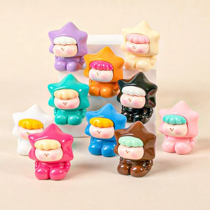 10ชิ้นสร้างสรรค์การ์ตูนสีทึบwishing Star Lilithกล่องตาบอดอินเทรนด์DIYอุปกรณ์เสริมHandmadeรถเรซิ่นเครื่องประดับ
