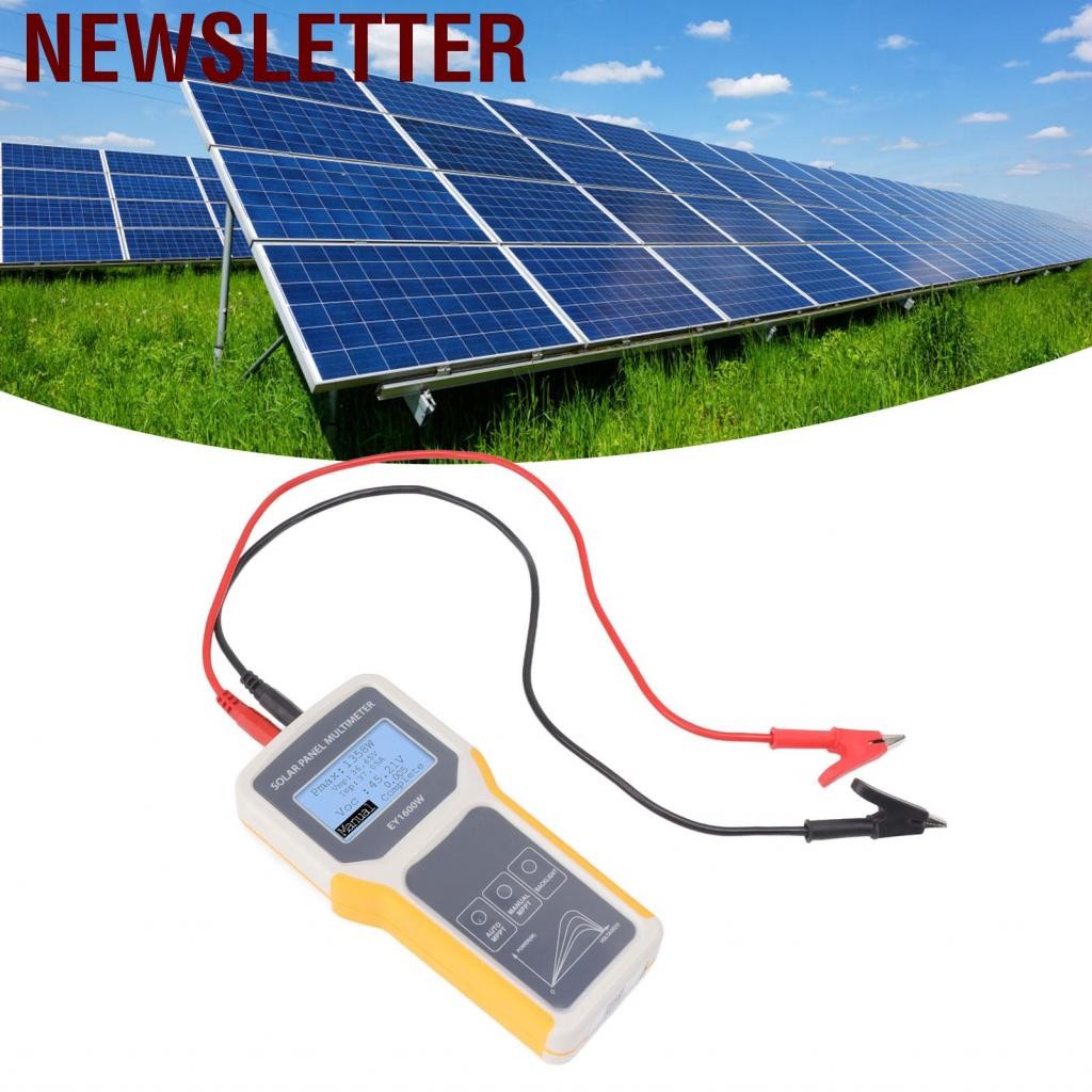 Newsletter จดหมายข่าว -TH JEANOKO SOLAR PANEL TESTER PHOTOVOLTAIC MULTIMETER EY1600W พร้อมแบ็คไลท์ M