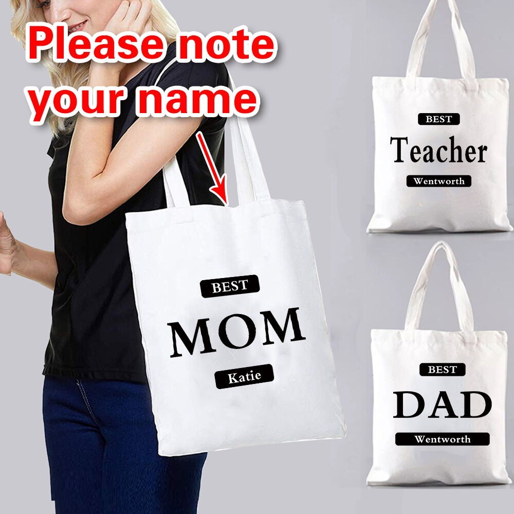 Customized name🔥Canvas fabric fabric bags canvas fabric bags design tote bags handbags shoulder
