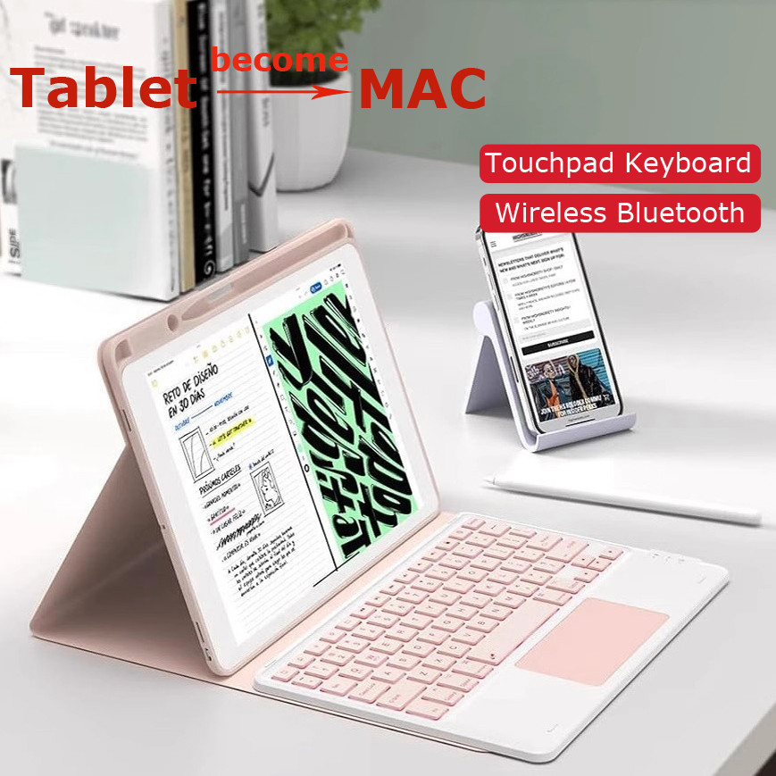 Trackpad คีย์บอร์ดสําหรับ Infinix Xpad 20 Pro 12 "2025 Folio Stand กรณีแท็บเล็ตสําหรับ Infinix Xpad 