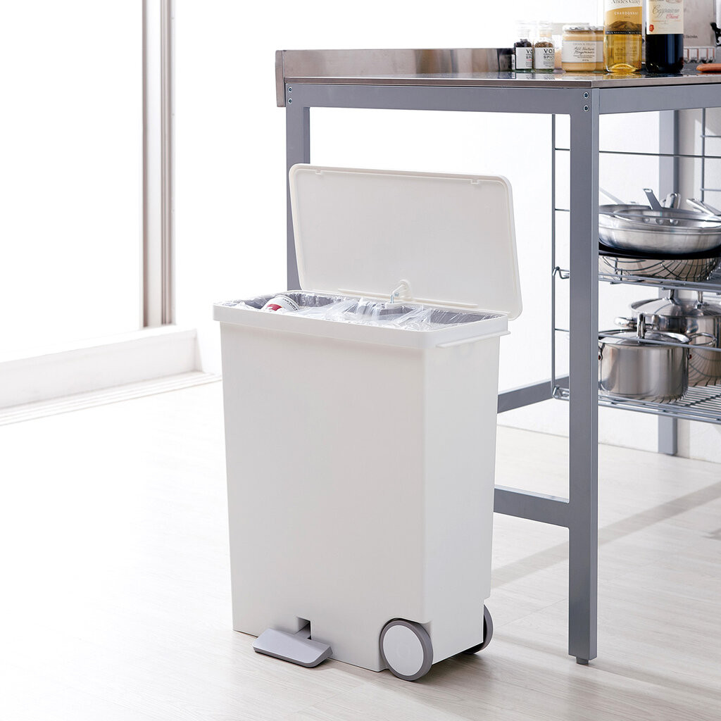 Omocha - (Like it Japan) Smart step can ถังขยะแบบใช้เท้ากด ฝาเปิดด้านข้าง