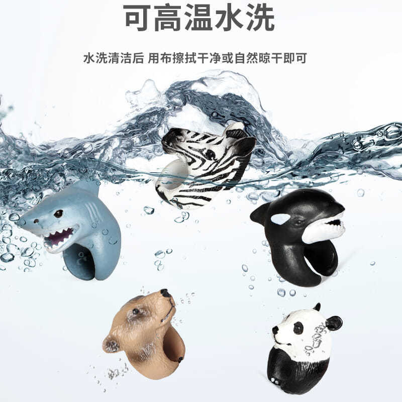 Sdf จําลองฉลามสัตว์แหวนสิงโตเสือตางูสร้อยข้อมือพลาสติกแรดรุ่นของเล่นเด็กของขวัญ