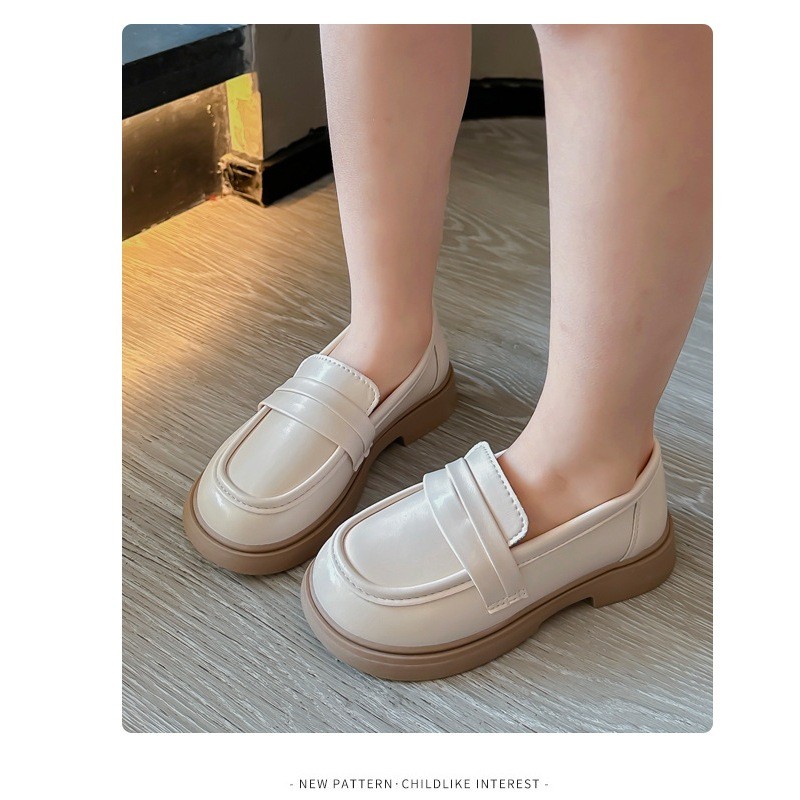 KIDSZONE รองเท้าคัทชูเด็กผู้หญิงแบบสวมหนังนิ่ม สีพื้น รุ่นL158 - รูปที่ 4