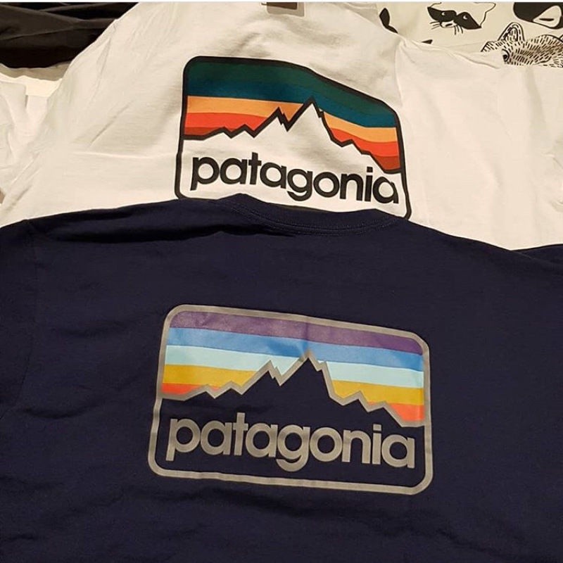 Patagonia เสื้อยืดผ้าฝ้ายแท้สำหรับผู้ชาย