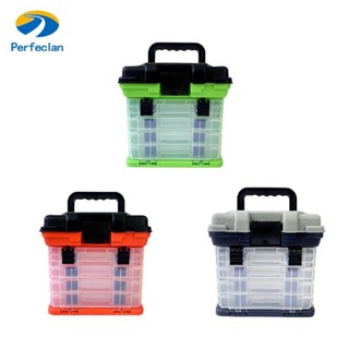 รอกกล่องเหยื่อพกพามัลติฟังก์ชันสำหรับตกปลา มีตัวแบ่งถอดได้ เ…