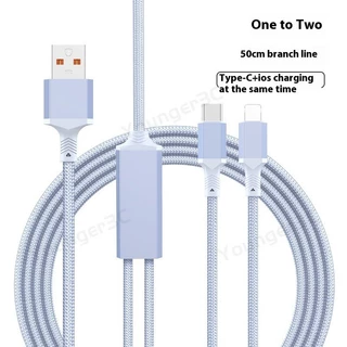 100W Fast CHARGING Data CABLE TPE + Braided Cable, Three In One Type-C + iOS + Mirco Fast CHARGING CABLE เข้ากันได้อย่างกว้างเป็นพิเศษด้วย iOS/Android Fast สายชาร์จ