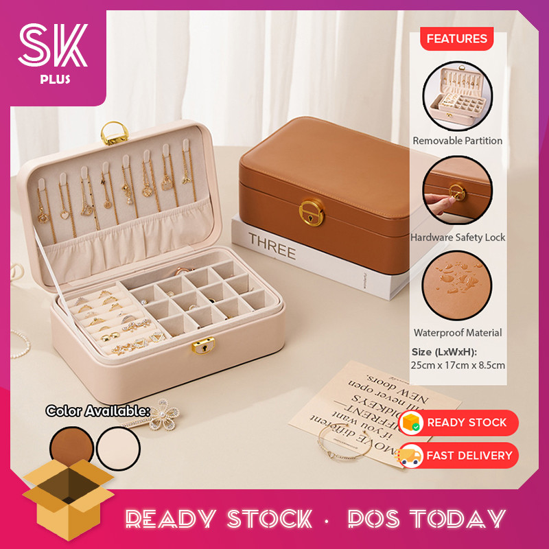 SKplus Multilayer กล่องเครื่องประดับช่องประณีต Anti Oxidation สําหรับสร้อยคอแหวนอุปกรณ์เสริม Kotak B