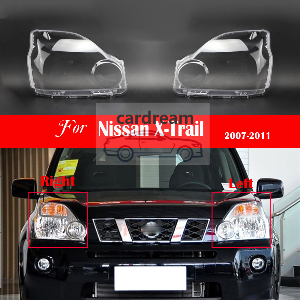 เลนส์ไฟหน้ารถยนต์ แบบใส แบบเปลี่ยน สําหรับ Nissan X-Trail T31 2007 2008 2009 2010 2011