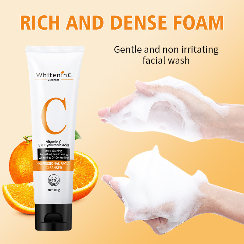 จัดส่งรวดเร็วMOOYAM Whitening VC Facial Cleanser ทําความสะอาดล้ําลึก Refreshing Moisturizing Facial 