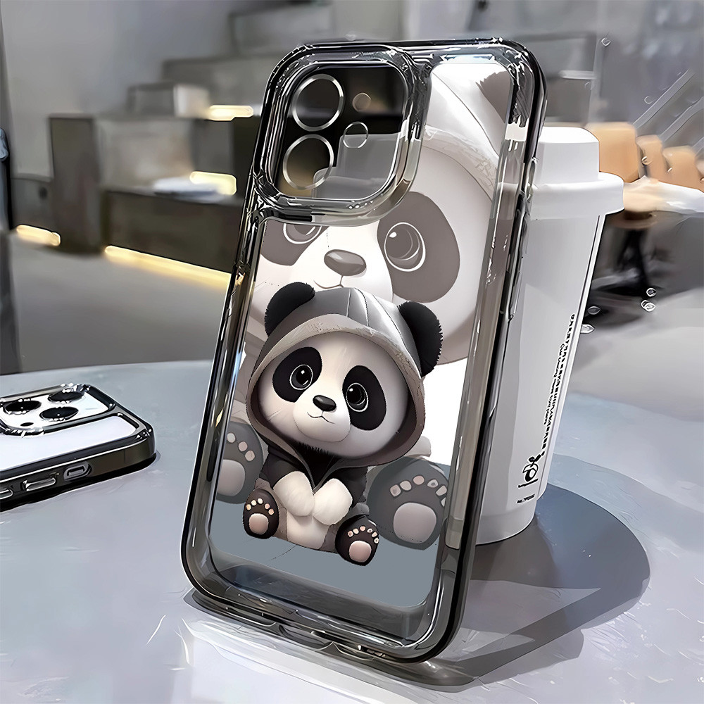 3 In1 น่ารัก Panda โปร่งใสสําหรับ Vivo Iq00 Z6x Neo5se Z8x Z9-5g Z9 Turbo Iq00 Z9x Iq00 Z10 13 เคสโท