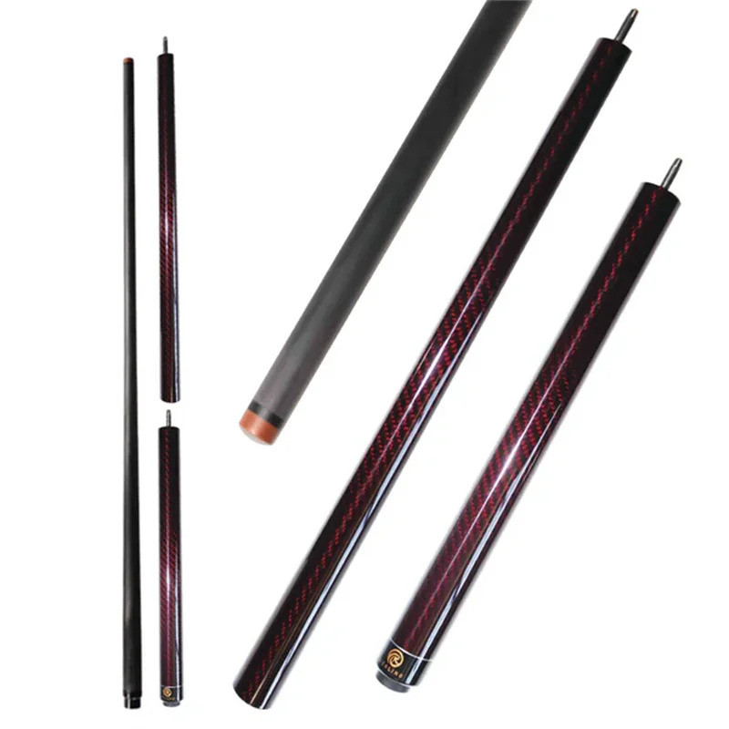 OKHEALING ไม้คิวคาร์บอนไฟเบอร์ 3 ชิ้น (เทคโนโลยีสีดําต่ํา Deflection Billiard,12.9 มม. Bakelite Tip,Uniloc,147 ซม.,Break Jump)