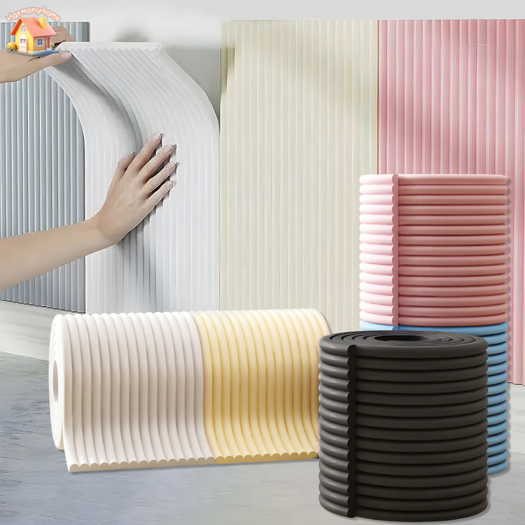 คุณภาพสูง W Shaped 3D สติ๊กเกอร์ติดผนัง - Anti Bump ทนทานขอบประตูกระจกตัดแผ่นกาวในตัวได้อย่างอิสระ