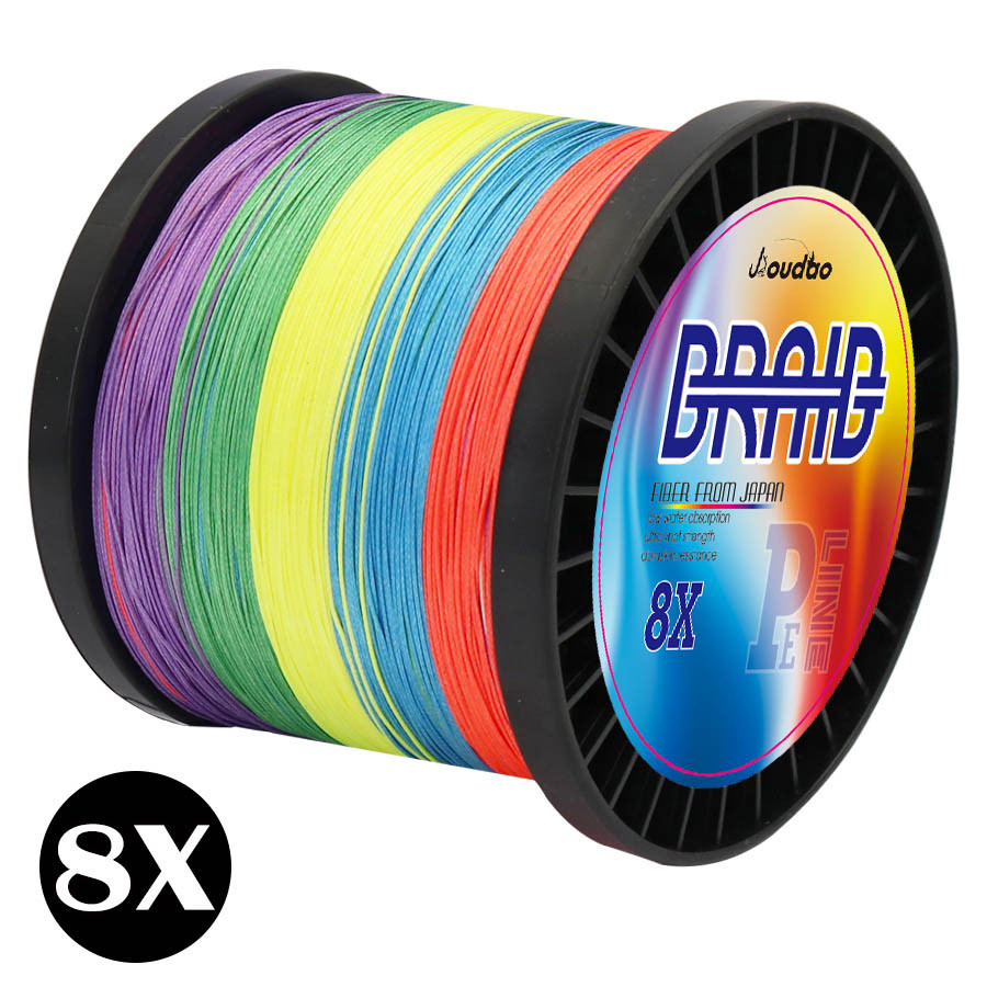 8X Strong 300M 500M 1000M 1500M 8 Strands สาน PE ถักสายตกปลา Multifilament 8 Braid ลวด 12LB 20LB 30L