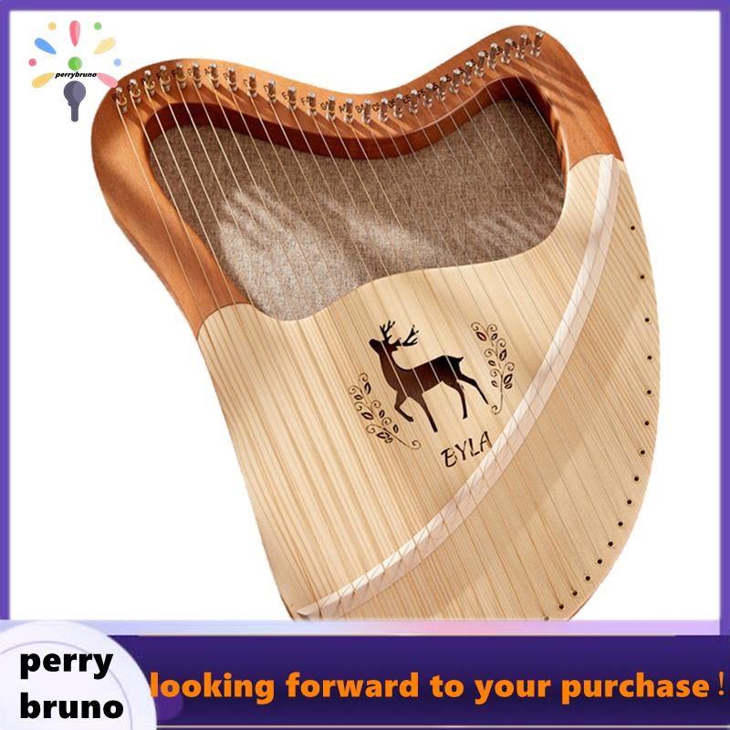 Lyre Harp คุณภาพสูง Lyre Harp ไม้เนื้อแข็ง Mahogany Lyre Harp เครื่องมือพร้อมกล่องอะไหล่ Strings