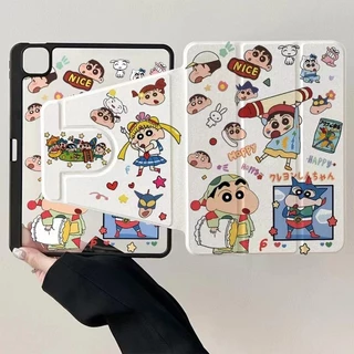 เคสป้องกัน iPad หมุนได้ 360° สำหรับ Air4/5 10.9 Air6 Air7 Gen10 2022 Gen11 A16 Gen7/8/9 10.2 กันกระแทกพร้อมช่องใส่ปากกา
