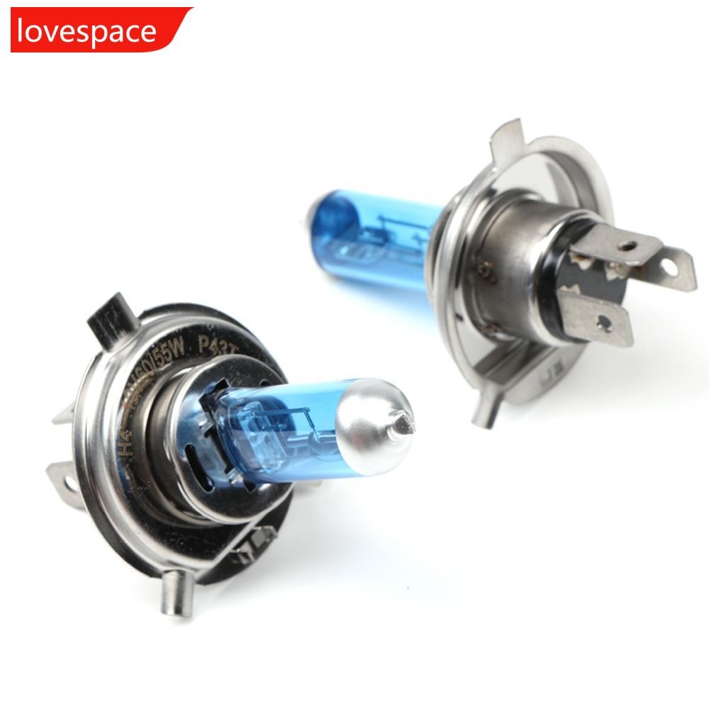 LOVESPACE 2 ชิ้น Super White H4 55 วัตต์ DC12 โวลต์ Bi-Xenon HID สูง Low Beam ไฟหน้าหลอดไฟ 6000 พันโ