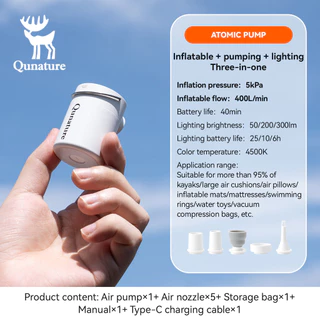 【TH Delivery】Qunature ปั๊มลมไฟฟ้า 5.0kPa 3-in-1 เติมลม/ปล่อยลมเร็ว สำหรับตั้งแคมป์ 62 กรัม เบาพิเศษ พกพาสะดวก ติดแม่เหล็ก ปั๊มลมเอนกประสงค์
