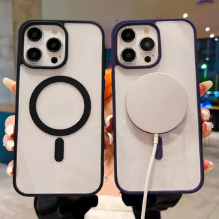 เคสใส For iPhone 17 13 12 11 15 14 16 Pro Max X XS XR Max 7 8 Plus SE เคสไอโฟน13 เคสชาร์จไร้สาย เคสโทรศัพท์กันกระแทก