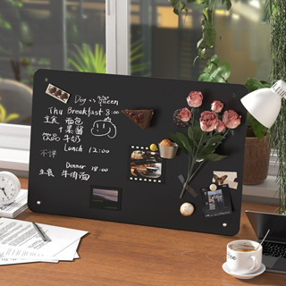 เดสก์ท็อปแม่เหล็กกระดานข้อความกระดานดําหมายเหตุกระดานโลหะยืน…